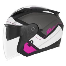 Moto přilba NOX N129 TRIOM Lady (matná černá/bílá/růžová)