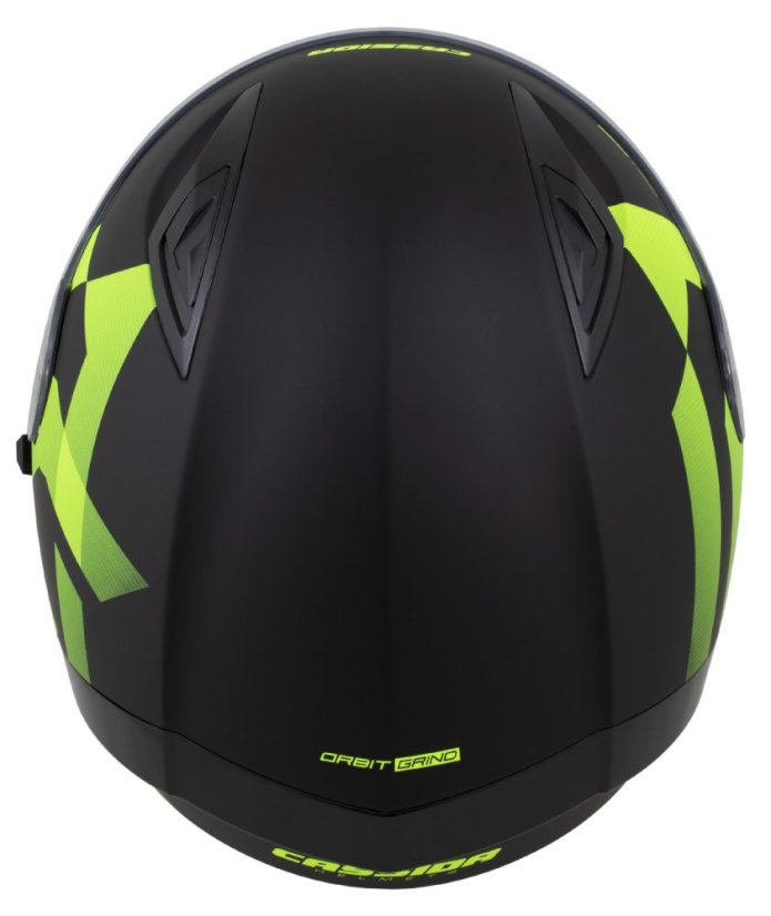 Moto přilba CASSIDA Orbit Grind (černá/žlutá fluo) matná