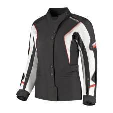 Textilní bunda na motorku Rusty Stitches Leah (černá/červená) dámská