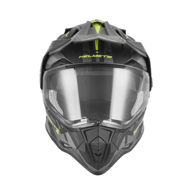 Moto přilba NOX N312 Track (černá matná/žlutá fluo) 2026