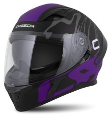 Moto přilba CASSIDA Orbit Multivers (černá/fialová/šedá) matná