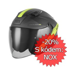 Moto přilba NOX N130 Ekto (černá matná/žlutá fluo) 2026