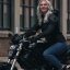 Textilní bunda na motorku Rusty Stitches Ann (černá/olejová) dámská