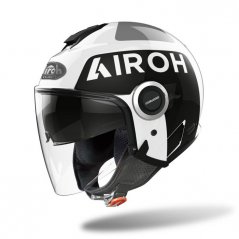 Otevřená helma na skútr a motorku AIROH HELIOS Up (lesklá bílá) 2022