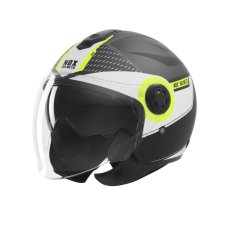 Moto přilba NOX N182 Round (černá matná/žlutá fluo) 2026
