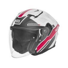 Moto přilba NOX N130 Ekto (bílá/růžová) 2026