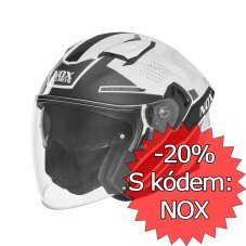 Moto přilba NOX N130 Ekto (černá/bílá) 2026