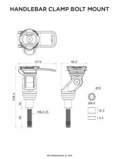 Quad Lock Handlebar Clamp Bolt Mount PRO