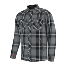 Košile na motorku Rusty Stitches Noah Fleece Tech (černá/bílá)