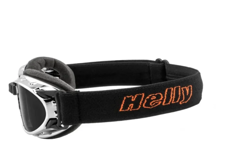 Moto brýle Helly Hurricane 3 chromové / černé skla
