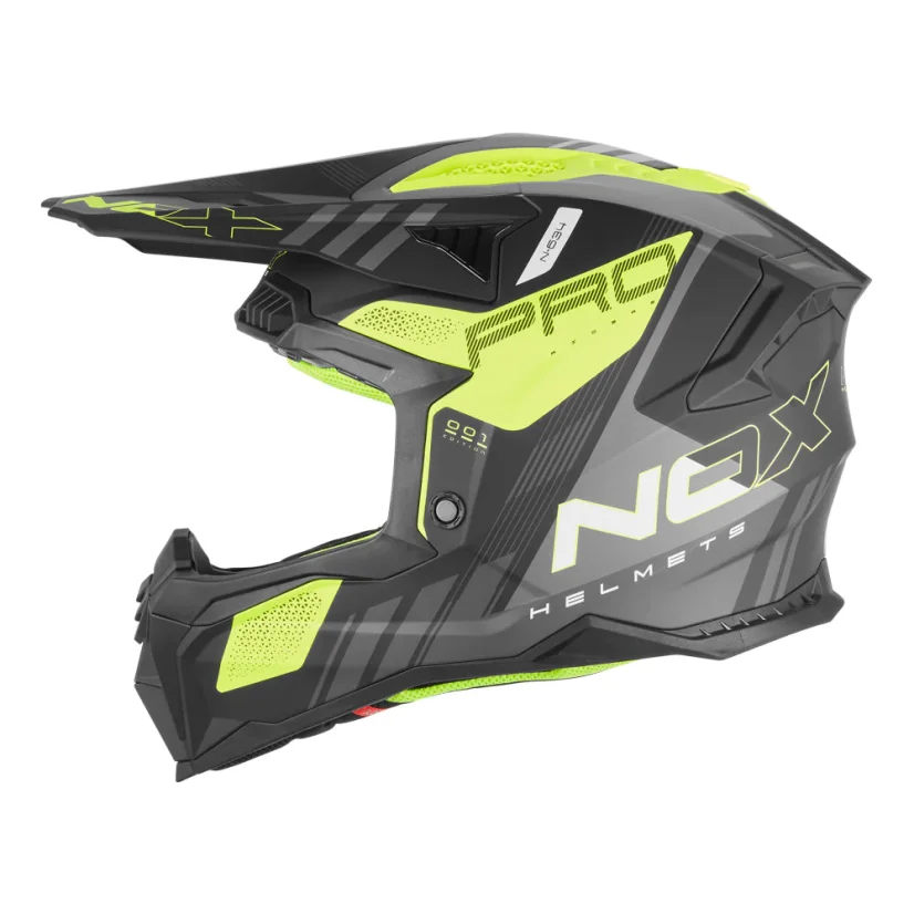 Motokrosová helma NOX N634 MX Storm (černá/žlutá) mat