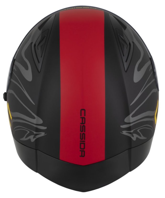 Moto přilba CASSIDA Orbit Multivers (černá/červená/šedá) matná