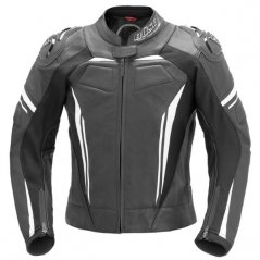 Kožená bunda na motorku Büse Imola (černá/bílá) dámská