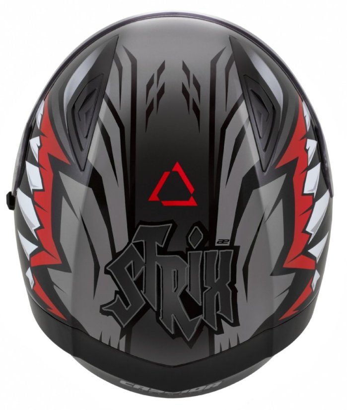 Moto přilba CASSIDA Orbit StriX (černá/šedá/červená/bílá) matná