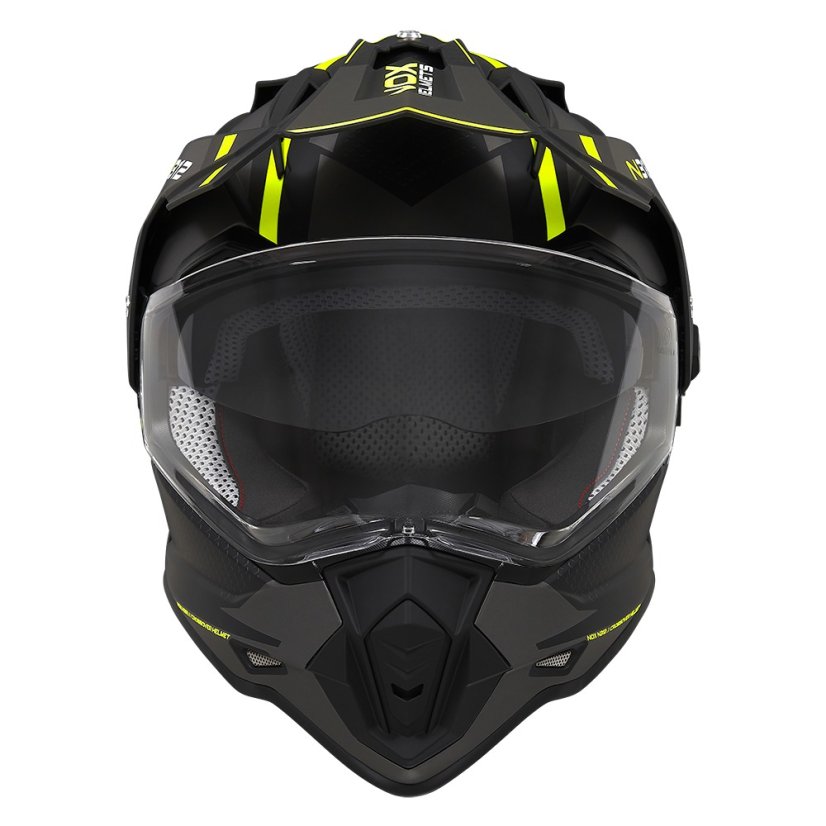 Moto přilba N312 DRONE, NOX (černá matná, žlutá) 2024