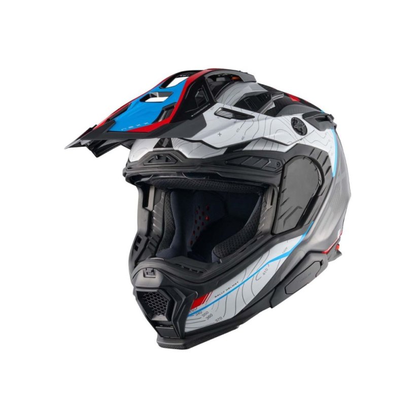 Moto přilba NEXX X.WED3 Furka (bílá/červená/modrá)