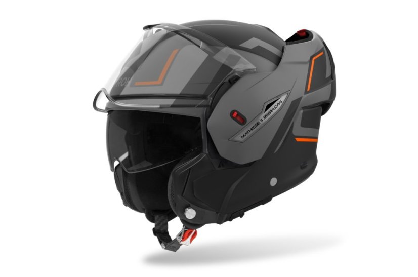 Překlopná přilba na motorku AIROH MATHISSE 2 Genius (matná oranžová)