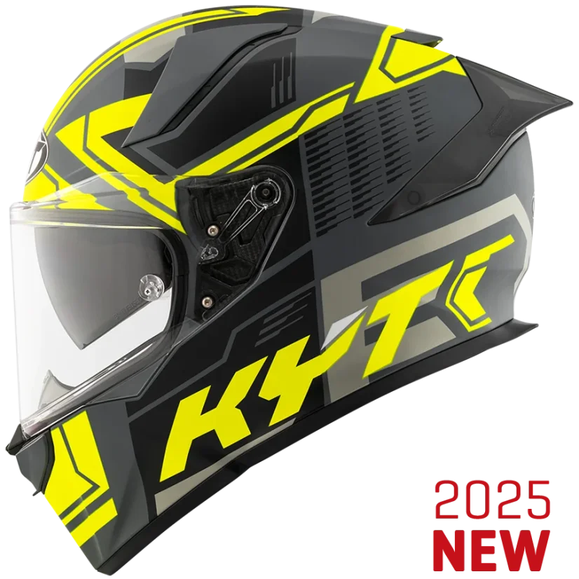 Moto přilba KYT R2R Octane (černá/šedá/žlutá) matná