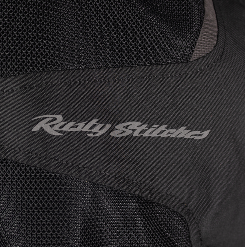 Textilní bunda na motorku Rusty Stitches Carlo (černá/camo/žlutá fluo)