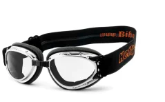 Moto brýle Helly Hurricane 3 chromové / čiré skla