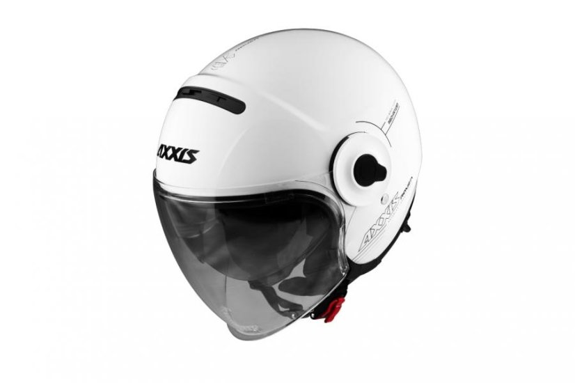 Moto Jet přilba AXXIS Raven Solid (bílá lesk)