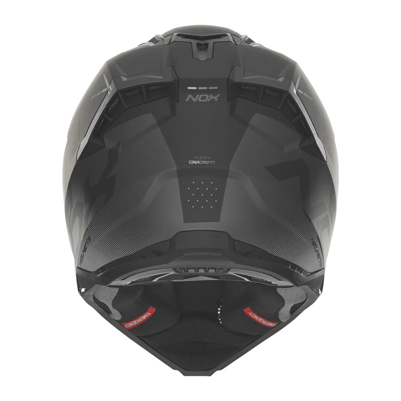 Motokrosová helma NOX N634 MX Gradiant (černá/stříbrná) mat