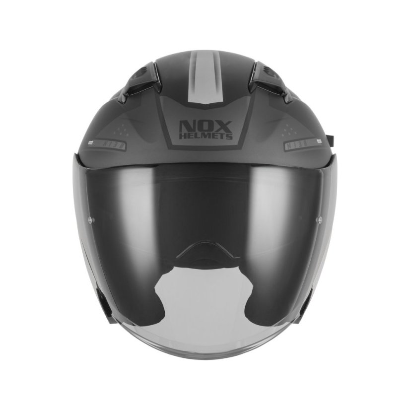 Moto přilba NOX N130 Ekto (černá matná/stříbrná) 2026