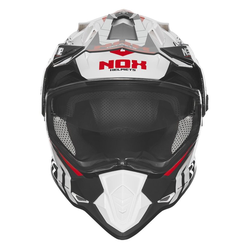 Moto přilba NOX N312 Vapor (bílá/červená/černá) 2025