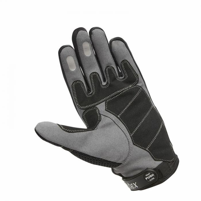 Textilní rukavice na motorku WINTEX MX Protector (černá/červená))