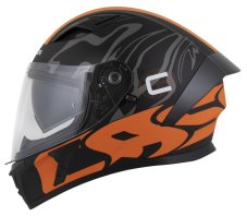 Moto přilba CASSIDA Orbit Multivers (černá/oranžová/šedá) matná