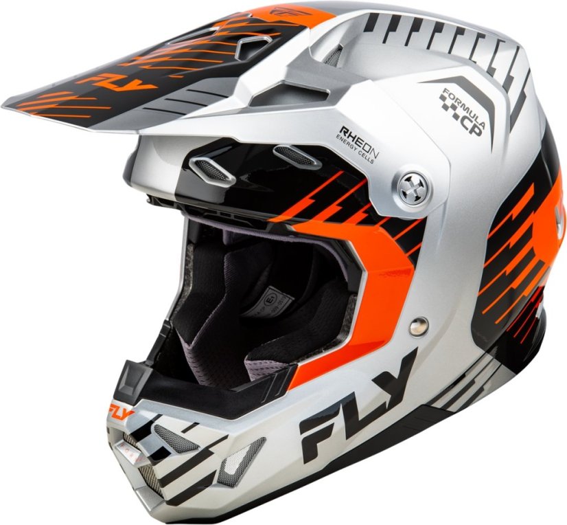 Přilba FLY Racing Formula CP Slice (šedá/oranžová/černá)