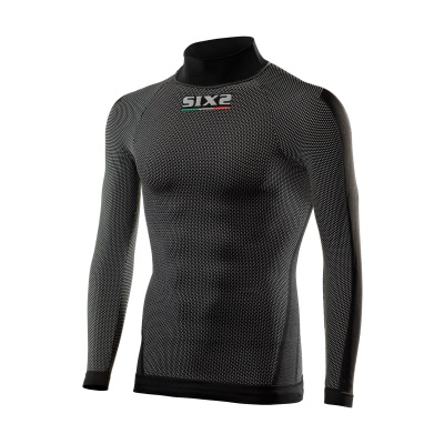 SIX2 TS3 funkční triko dl. rukáv s rolákem (carbon černá) UNISEX