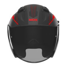 Moto přilba NOX N130 Myst (černá/červená)