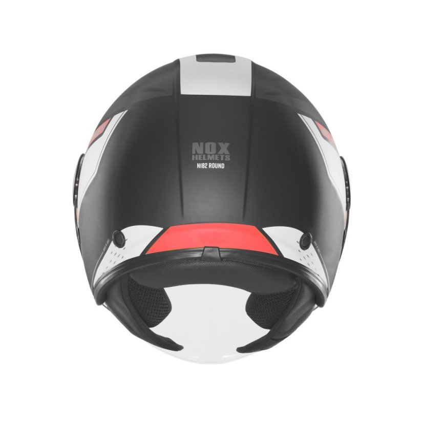 Moto přilba NOX N182 Round (černá matná/červená) 2026