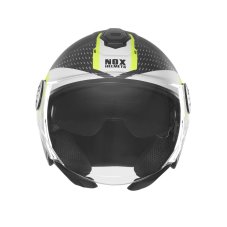 Moto přilba NOX N182 Round (černá matná/žlutá fluo) 2026