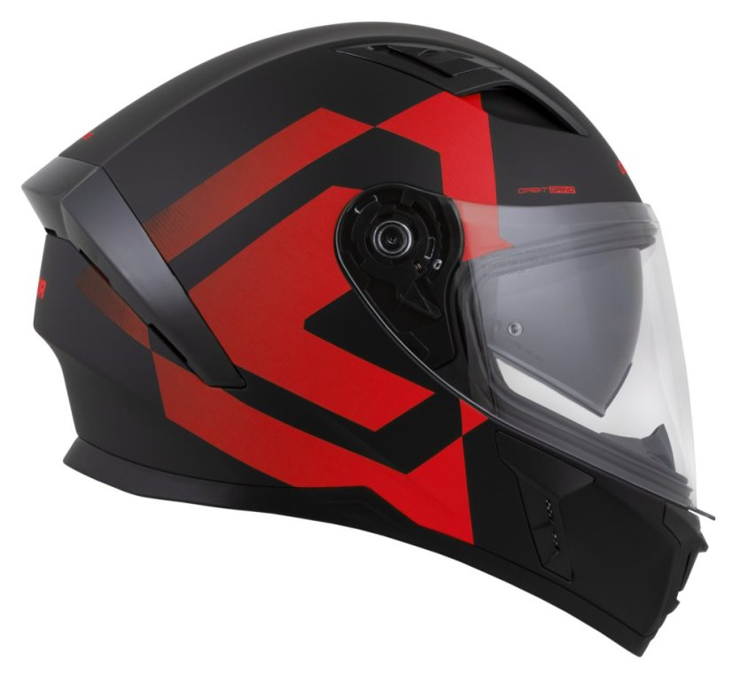 Moto přilba CASSIDA Orbit Grind (černá/červená) matná