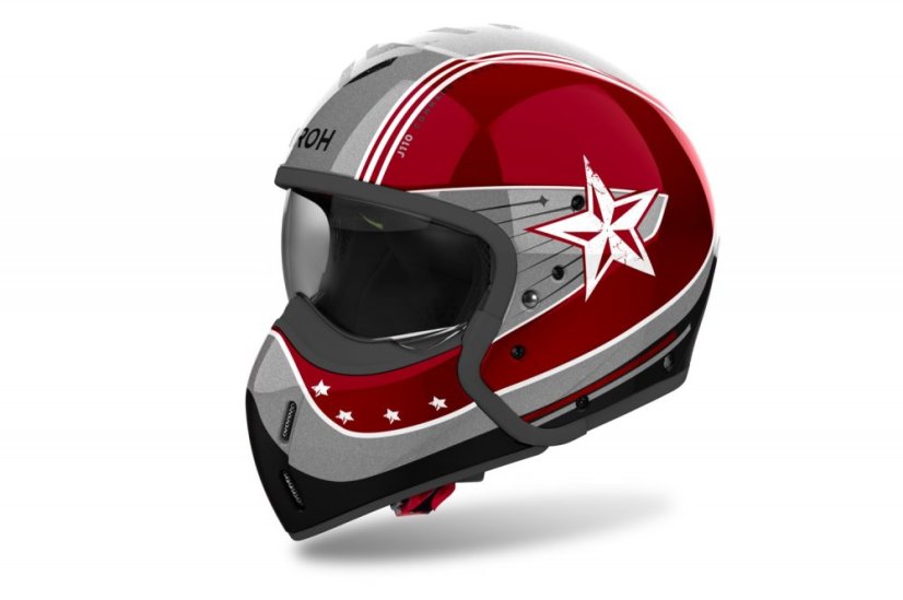 Moto přilba AIROH J110 Command (lesklá rudá)