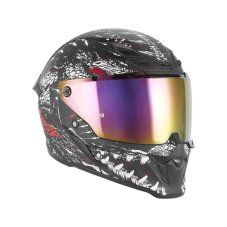 Přilba na motorku NOX EXKLUSIVE Goliath Raptor (černá matná/bílá/červená)