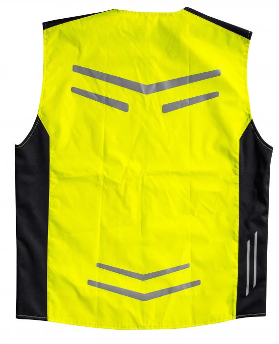 Motocyklová vesta reflexní Rusty Stitches Stewart (žlutá fuo)