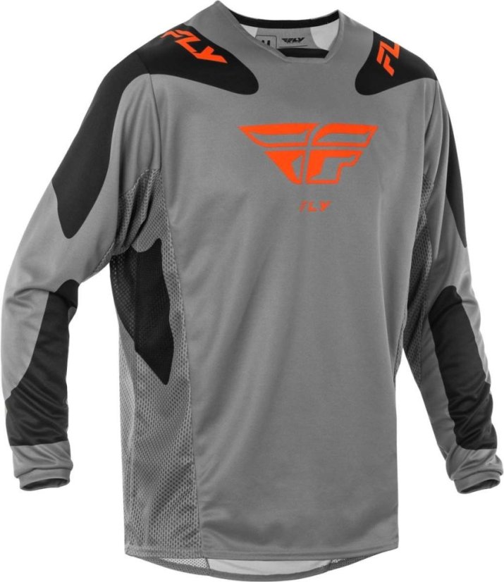 Motokrosový dres FLY Racing Kinetic SYM (šedá/oranžová/černá)
