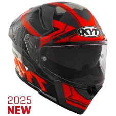 Moto přilba KYT R2R Octane (černá/šedá/červená) lesklá