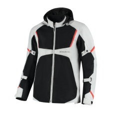 Textilní bunda na motorku Rusty Stitches Carlo (světle šedá/černá)