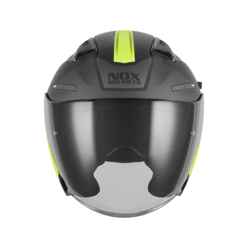 Moto přilba NOX N130 Ekto (černá matná/žlutá fluo) 2026