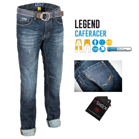 PMJ Legend kevlarové džíny na motorku (modré)
