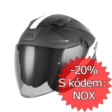 Moto přilba NOX N130 Ekto (černá matná/bílá) 2026