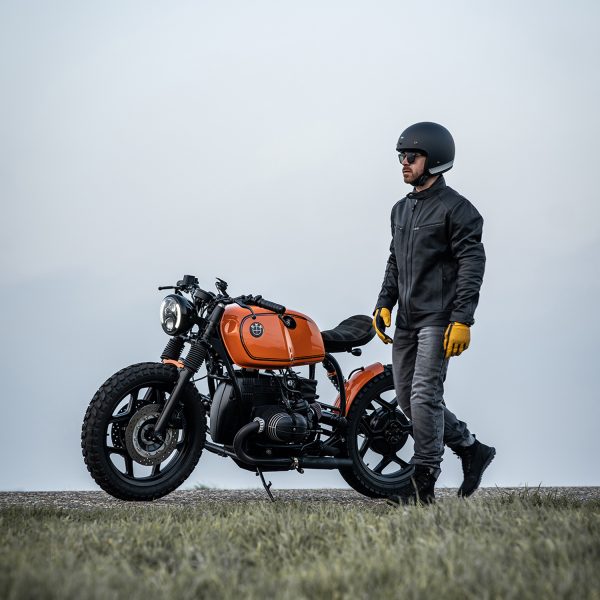 Kožená bunda na motorku RUSTY STITCHES Dorian (černá)