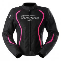 Textilní bunda na motorku Furygan Odessa 3v1 (černá/růžová) dámská