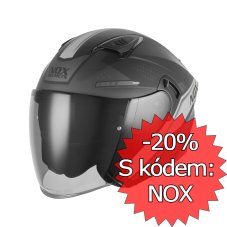 Moto přilba NOX N130 Ekto (černá matná/stříbrná) 2026