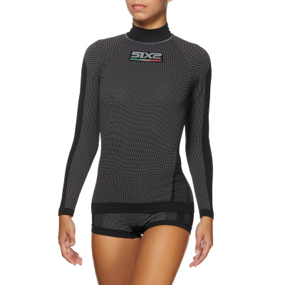 SIX2 TS3 funkční triko dl. rukáv s rolákem (carbon černá) UNISEX