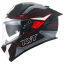 Moto přilba KYT R2R LED (černá/šedá/červená)